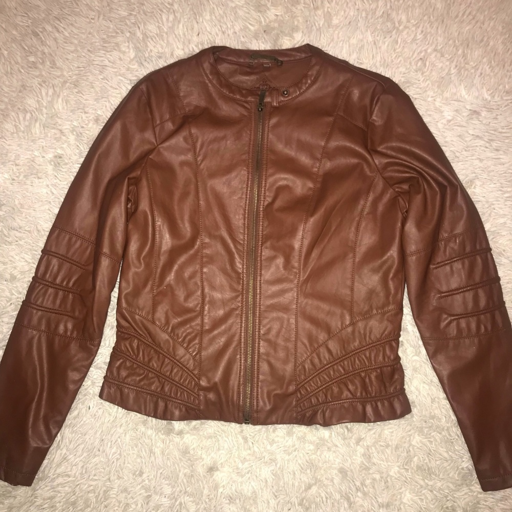 JOU JOU Vegan Leather Moto Jacket